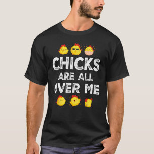 T-shirt Poussins sont partout sur moi Pâques Bébé Poule