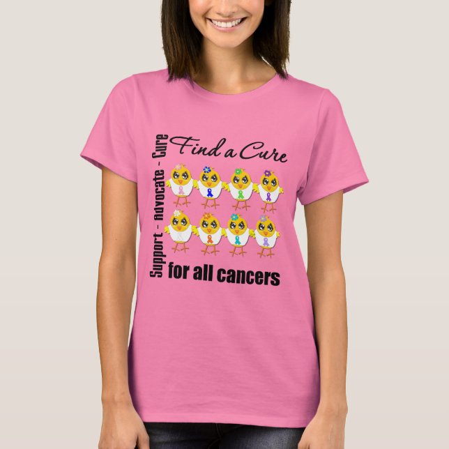 T-shirt Poussins unis pour trouver un remède pour tous les (Devant)