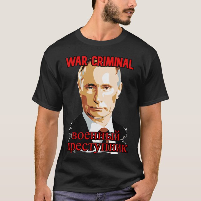T-shirt Poutine : Criminalité de guerre (Devant)
