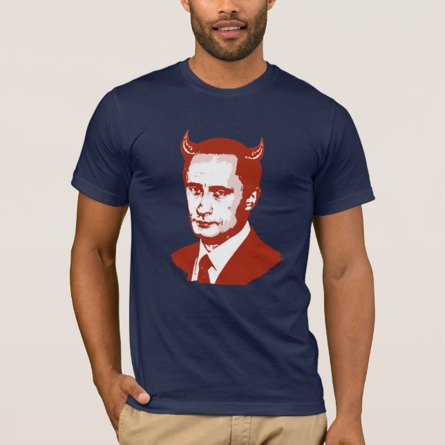 T-SHIRT POUTINE EST LE DIABLE (Devant)