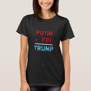 T-shirt "Poutine + FBI = atout" en rouge, le blanc et le