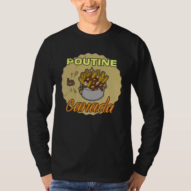 T-shirt Poutine french fries canada food potato quebec fas (Devant)