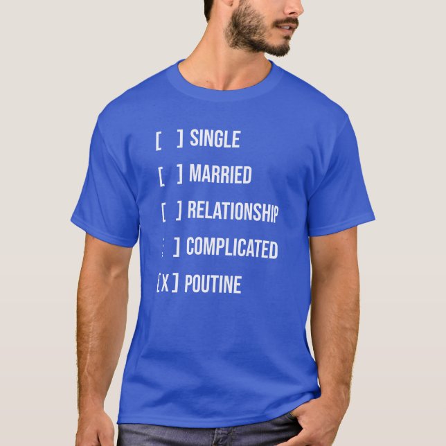 T-shirt Poutine vs Relation - Amusant Poutine (Devant)