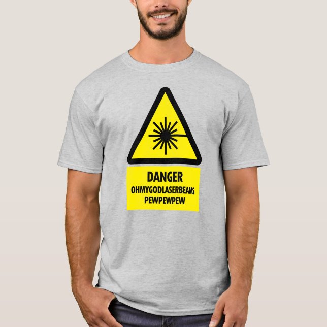 T-shirt Poutres laser pewpew (Devant)
