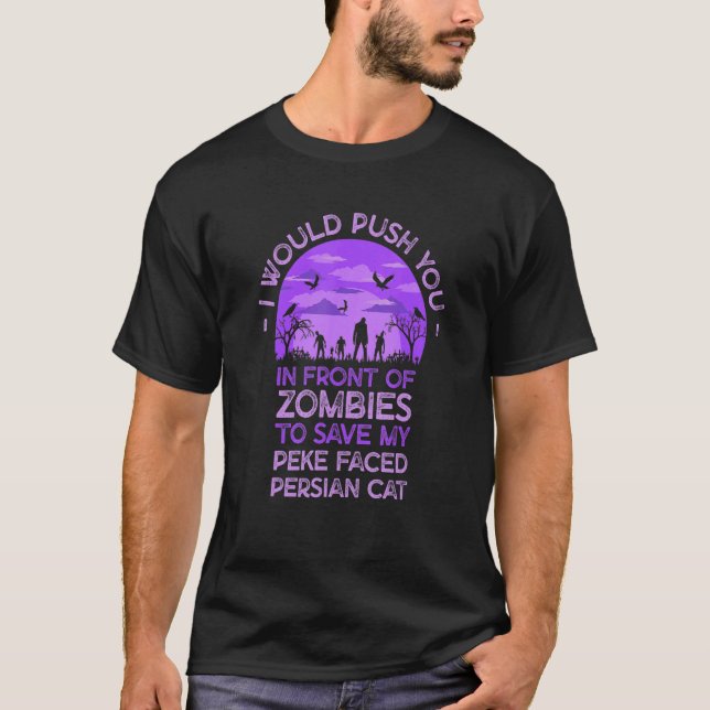 T-shirt Pouvez-Vous Dans Les Zombies Pour Sauver Mon Peke  (Devant)