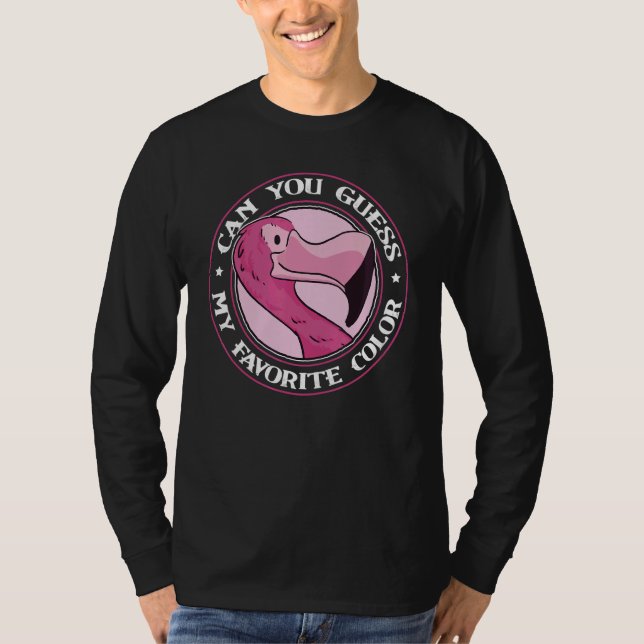 T-shirt Pouvez-Vous Deviner Mon Flamant rose Couleur Préfé (Devant)