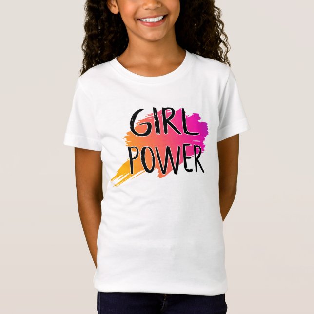 T-Shirt Pouvoir des filles Attitude féministe Citation de  (Devant)
