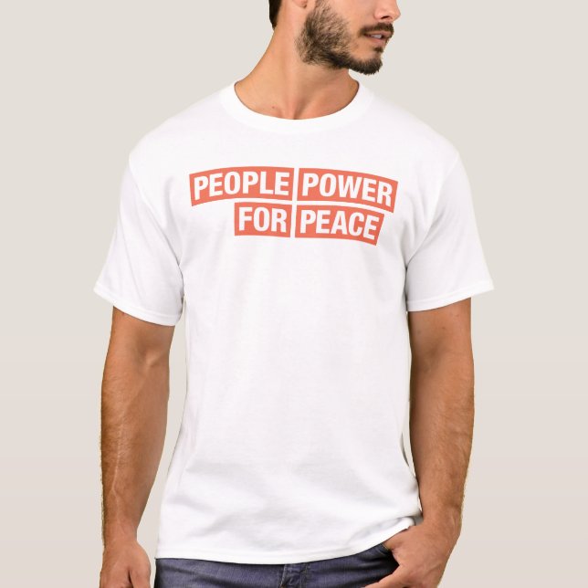 T-shirt Pouvoir populaire pour la paix Équipes de plaidoye (Devant)