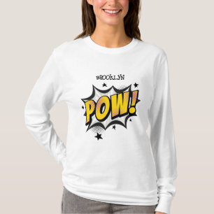 T-shirt Pow fun pop art style comique typographie légende