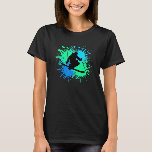T-shirt Powder to the People Skiing (Devant)