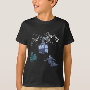 T-shirt Powder to the People Snowboarder Station de ski