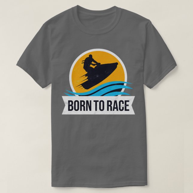 T-shirt Powerboat Racing Jet Ski Né à la course Summer Oce (Design devant)