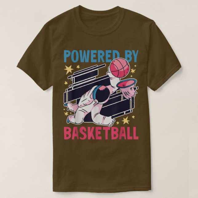 T-shirt Powered by basketball (Design devant)