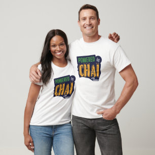T-shirt Powered by Chai Shirt - Drôle Desi Mens Dames Tee