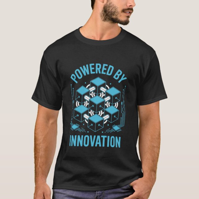 T-shirt Powered by Innovation Cubes Tech Art Tech Vibes (Devant)