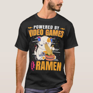 T-shirt Powered By Jeux Vidéo et Ramen Drôle cadeau Kawaii