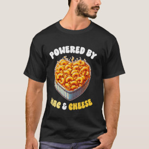 T-shirt Powered By Mac & Cheese Pasta American Macaroni