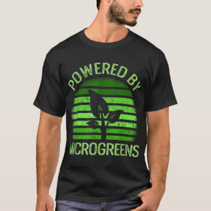 T-shirt Powered by microgreens végétaliens fermiers urbain