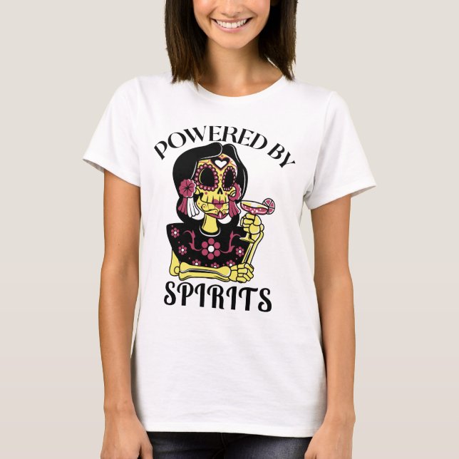 T-shirt Powered By Spirits Female (Devant)