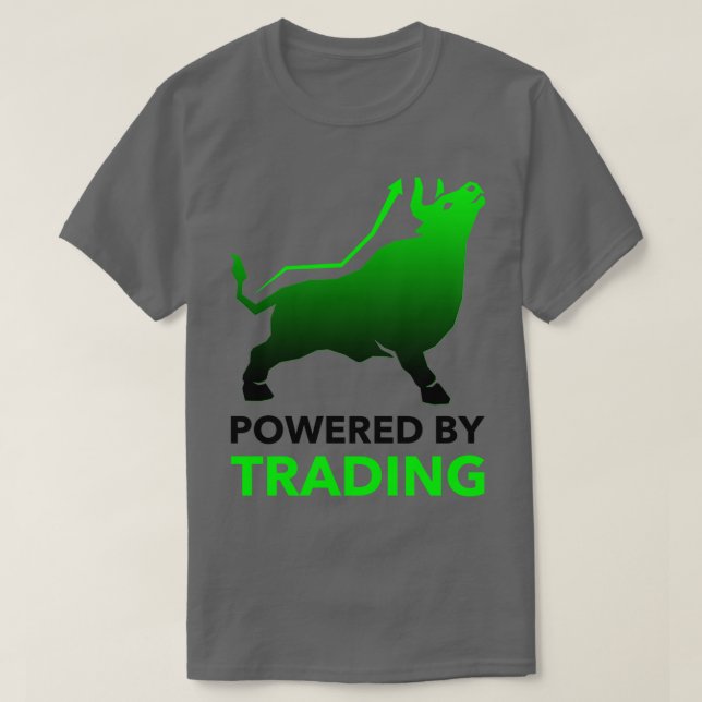 T-shirt Powered By Trading Funny Trading (Design devant)
