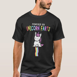 T-shirt Powered By Unicorn Farts Bright Rainbows Kids Unic