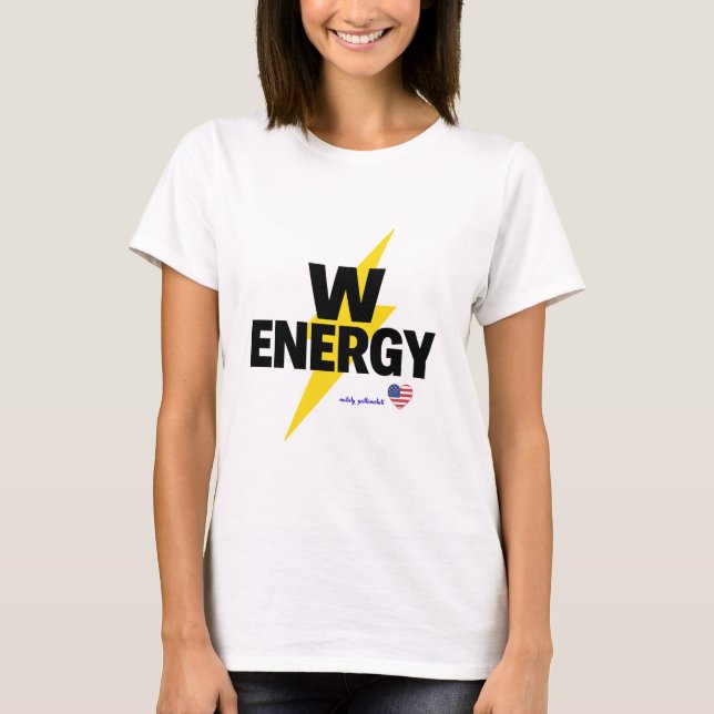 T-shirt Powerful Energy Lightning Bolt Motivational Design (Devant)