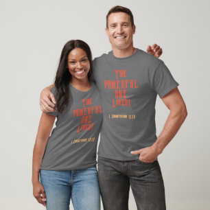 T-shirt POWERFUL ONE Lives+++T-Shirt***lettres orange