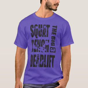 T-shirt Powerlifting Big 3 Squat Banc Développé Couché