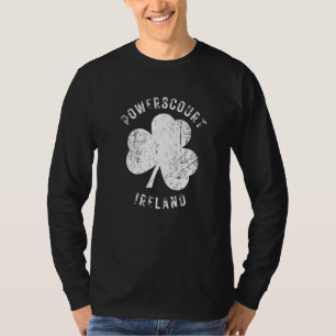 T-shirt Powerscourt Wicklow Irlande Trèfle Vintage Distr