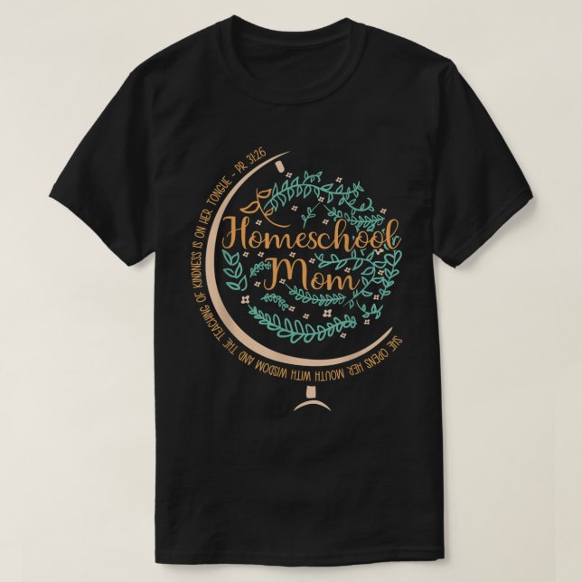 T-shirt PR 3126 Christian Homeschool Mom (Design devant)