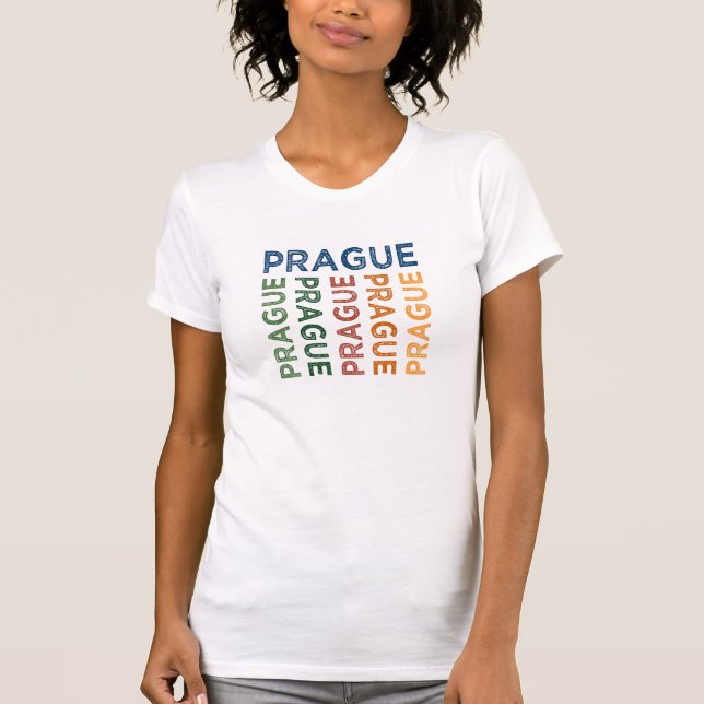 T-shirt Prague mignon coloré (Devant)