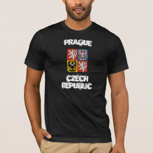 T-shirt Prague, République tchèque avec armoiries