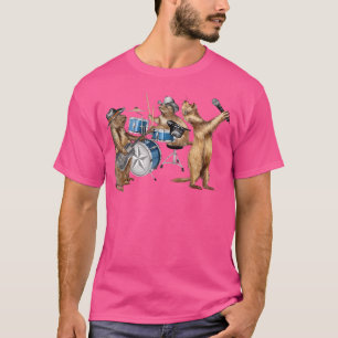T-shirt Prairie Chiens Musique Furry Funny Mignonne Musici