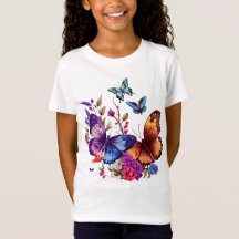 Prairie de fleurs sauvages et papillons printanier