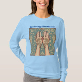 T-shirt Praticien en Réflexologie Bleue pour Femme