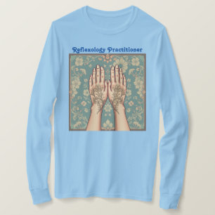 T-shirt Praticien en Réflexologie Bleue pour Femme