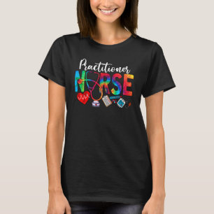 T-shirt Praticien Tie Dye Dye Love Heart Stethoscope