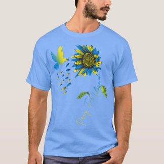T-shirt Pray For Ukraine Sunflower Ukrainian Flag Ukraine 