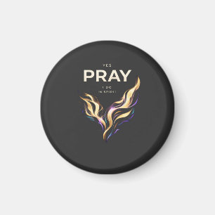 T-Shirt PRAY IN SPIRIT – Abstrakte Energie Glaube Magnet