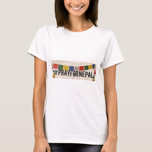 T-shirt Pray Nepal Flags (Devant)