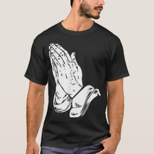 T-shirt Praying Hands T Shirt - Cool chrétien religieux J