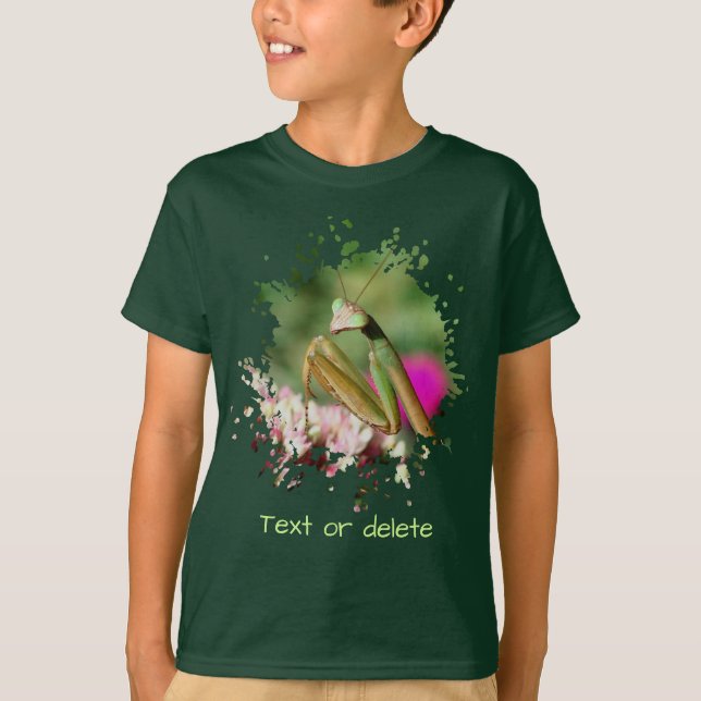 T-shirt Praying Mantis Insect Personalized (Devant)