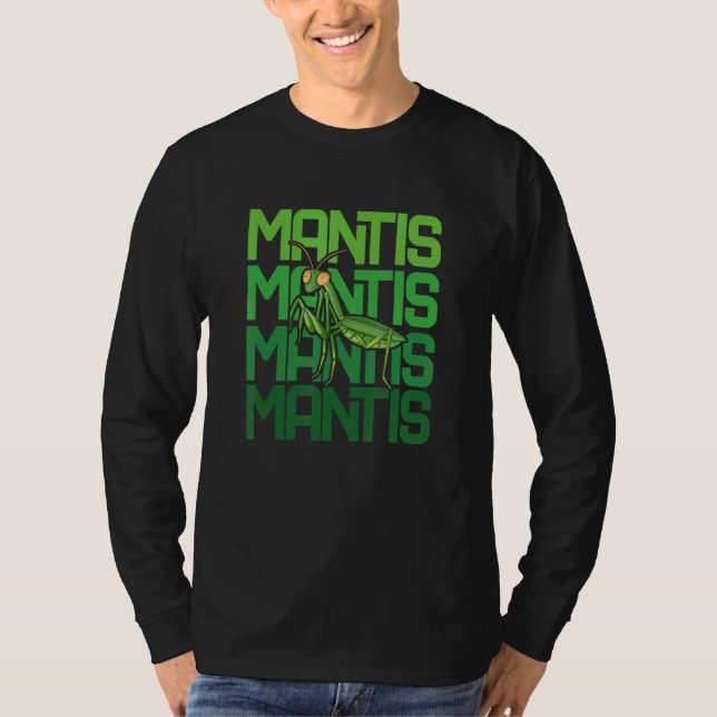 T-shirt Praying Mantis Repeat Bug Insects Collector Entomo (Devant)