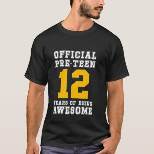 T-shirt Pré-Ado officiel, 12 ans d'être génial 12e
