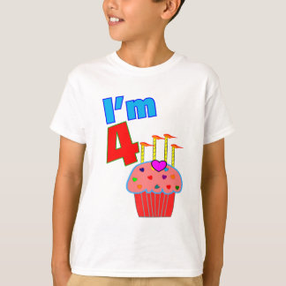 T-shirt Pré anniversaire d'école "j'ai 4ans petit gâteau