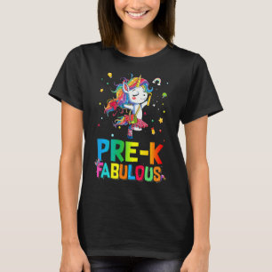 T-shirt Pré K Fabulous Ballet Unicorn Retour À L'École