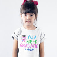 Pré-K Graduate mignonne Chouette rose Filles perso