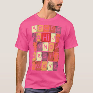 T-shirt Pré K Kindergarten Hi Alphabet Retour À L'École