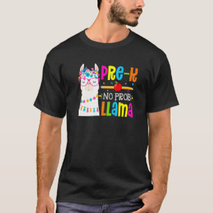 T-shirt Pré K No Prob Llama Étudiant Premier Jour De L'Éco