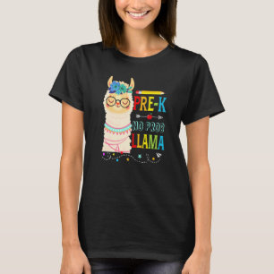 T-shirt Pré K No Prob Llama Retour À L'École Premier Jour